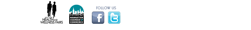 Our logo, Manhattan Chamber of Commerce Logo andFollow Us on Facebook and Twitter.